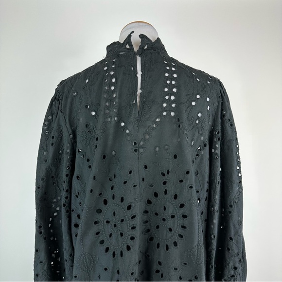 ELOQUII Black Eyelet Mini Dress Size 18 - Picture 11 of 13